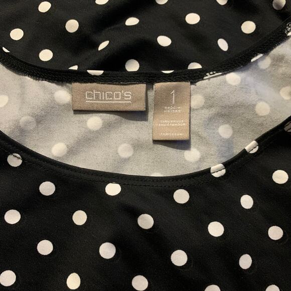 Chico's Polka Dot top size 1/ Medium - Picture 5 of 5